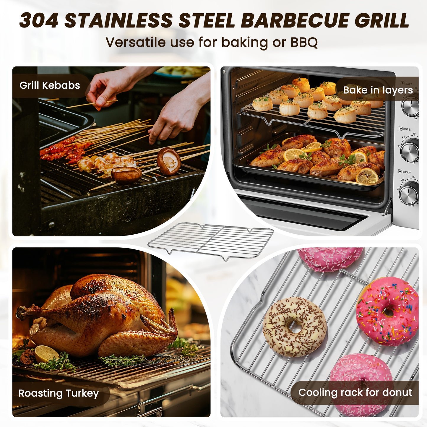 Kikcoin Bakeware Set, 22 Pcs Carbon Steel Non-stick Baking Pan Set, Baking Set for Kitchen Including Muffin Pan, Cookie Sheet & Cake Pan, Oven Safe up to 446℉