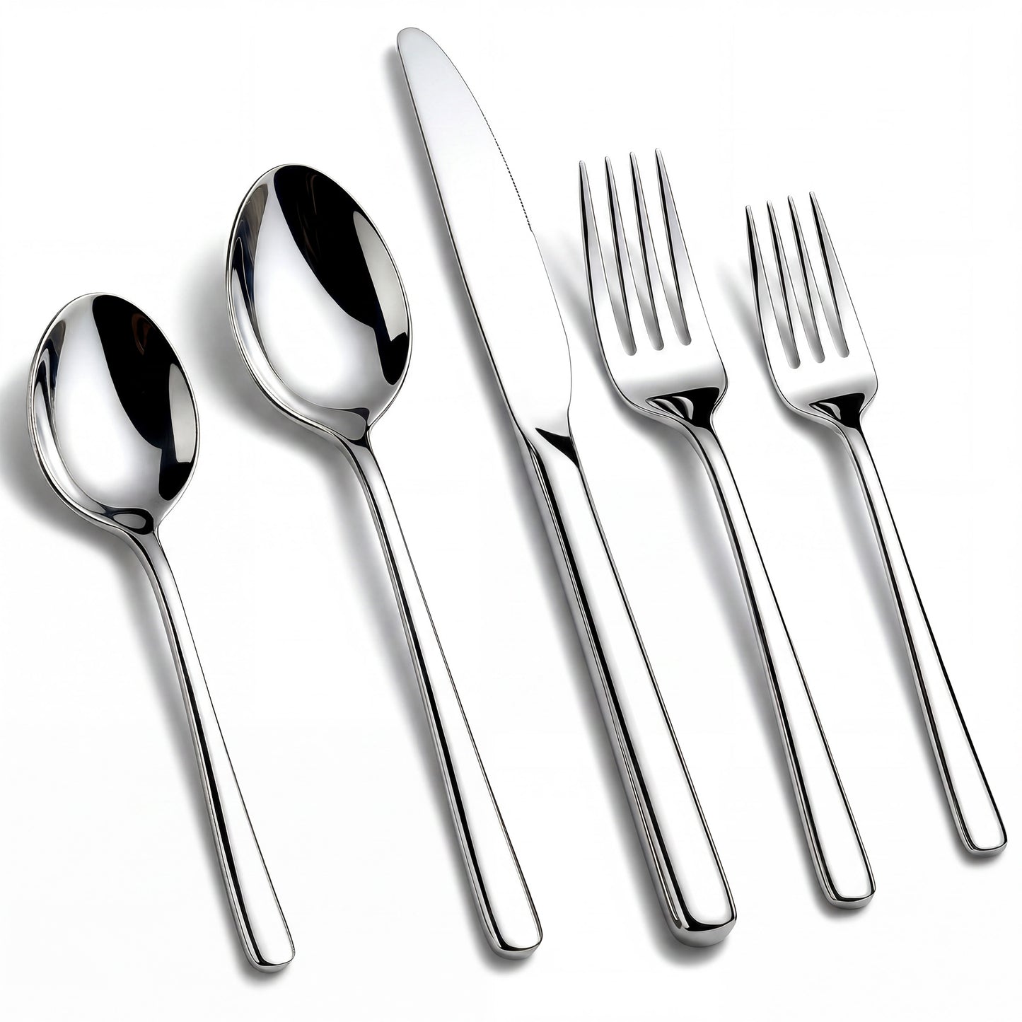 Kikcoin 20 Pcs Silverware Set for 4, Stainless Steel Flatware Sets, Mirror-Polished Cutlery Utensils, Spoons and Forks for Kitchen