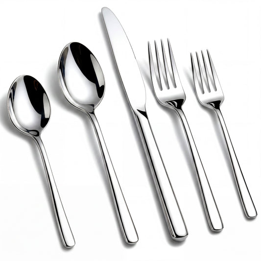 Kikcoin 20 Pcs Silverware Set for 4, Stainless Steel Flatware Sets, Mirror-Polished Cutlery Utensils, Spoons and Forks for Kitchen