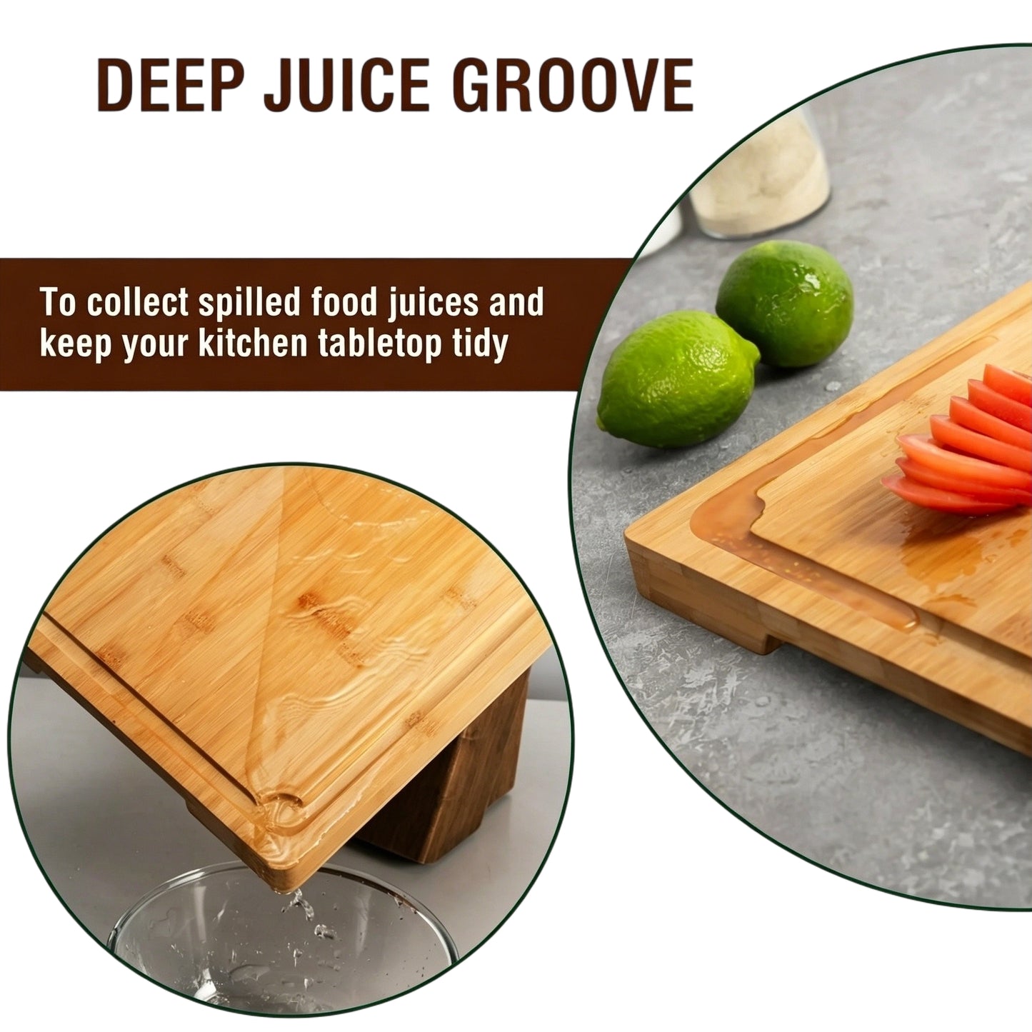 Kikcoin 30 x 20 Extra Large Bamboo Cutting Board, Stove Top Cover Large Noodle Board, Over the Sink Cutting Board, Wooden Chopping Board for Kitchen, 4XL