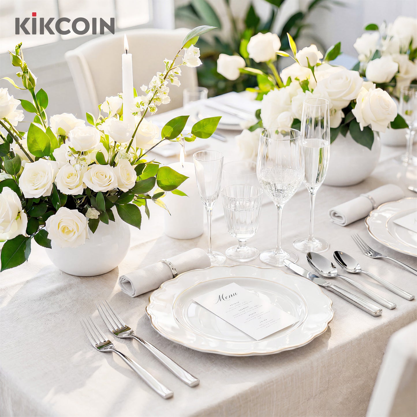 Kikcoin 20 Pcs Silverware Set for 4, Stainless Steel Flatware Sets, Mirror-Polished Cutlery Utensils, Spoons and Forks for Kitchen